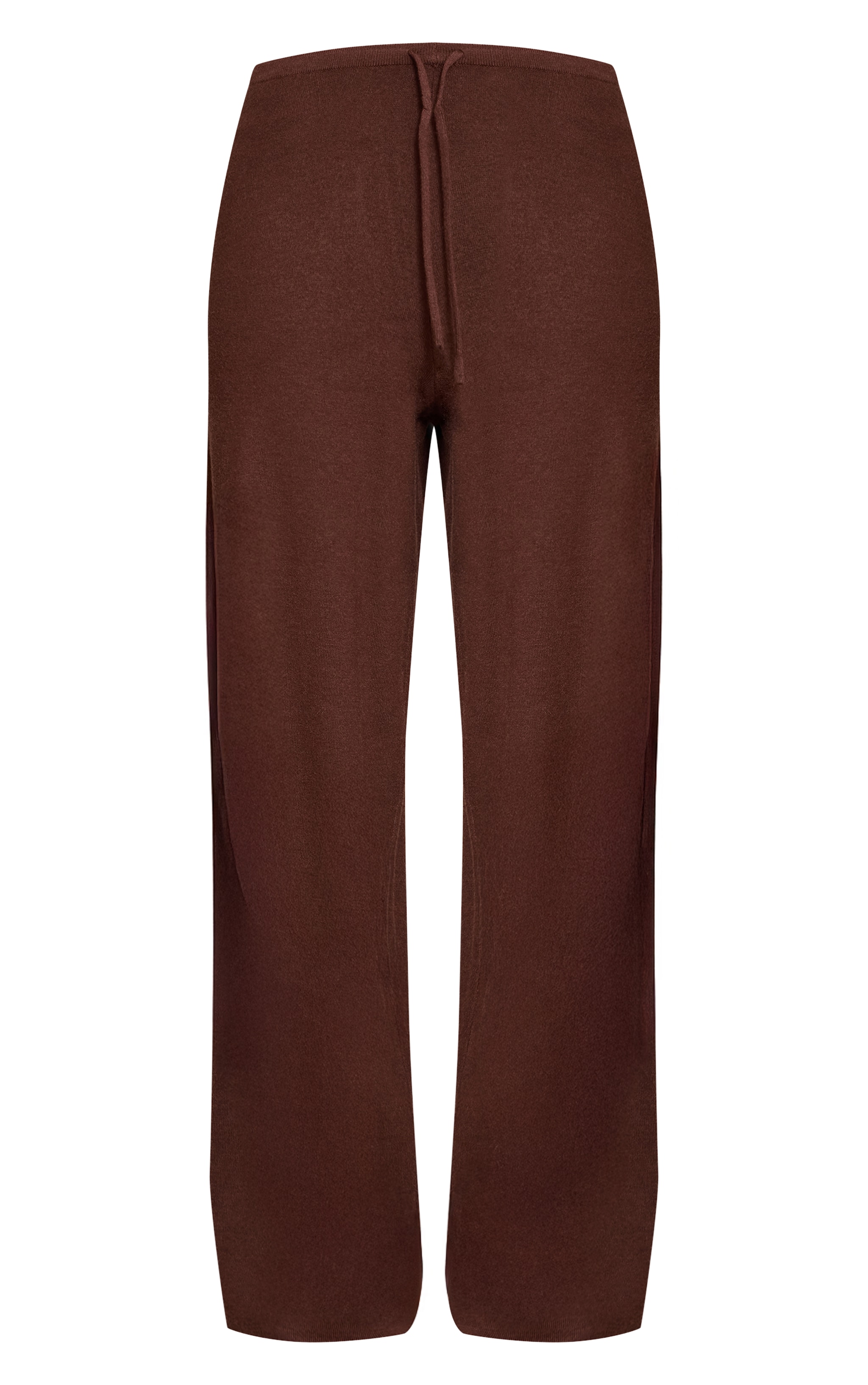 Chocolate Knitted Drawstring Trousers  image 5