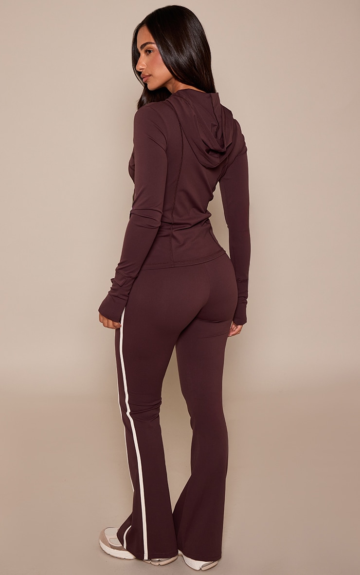 Petite PLT Chocolate Sculpt Contrast Piping Pocket Detail Yoga Flares image 3