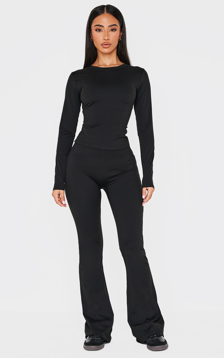 Petite Top de sport en Sculpt noir à manches longues image 3