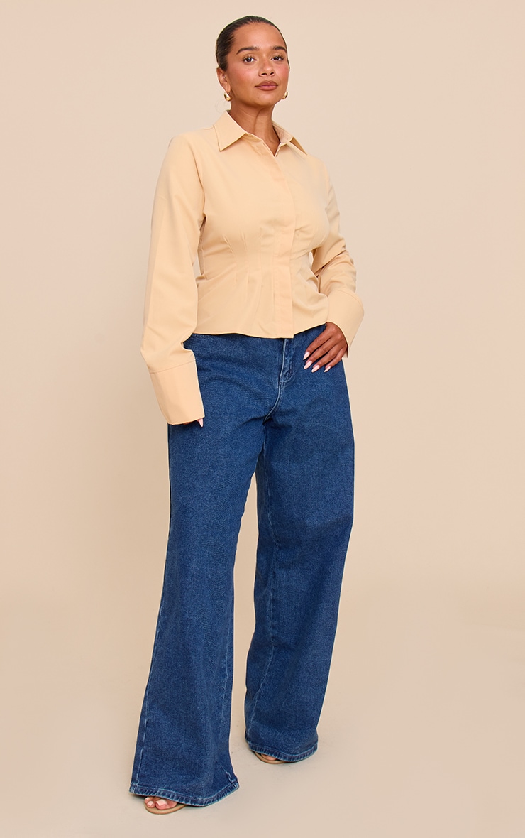 Shape Butter Yellow Cinched Waist Shirt image 3