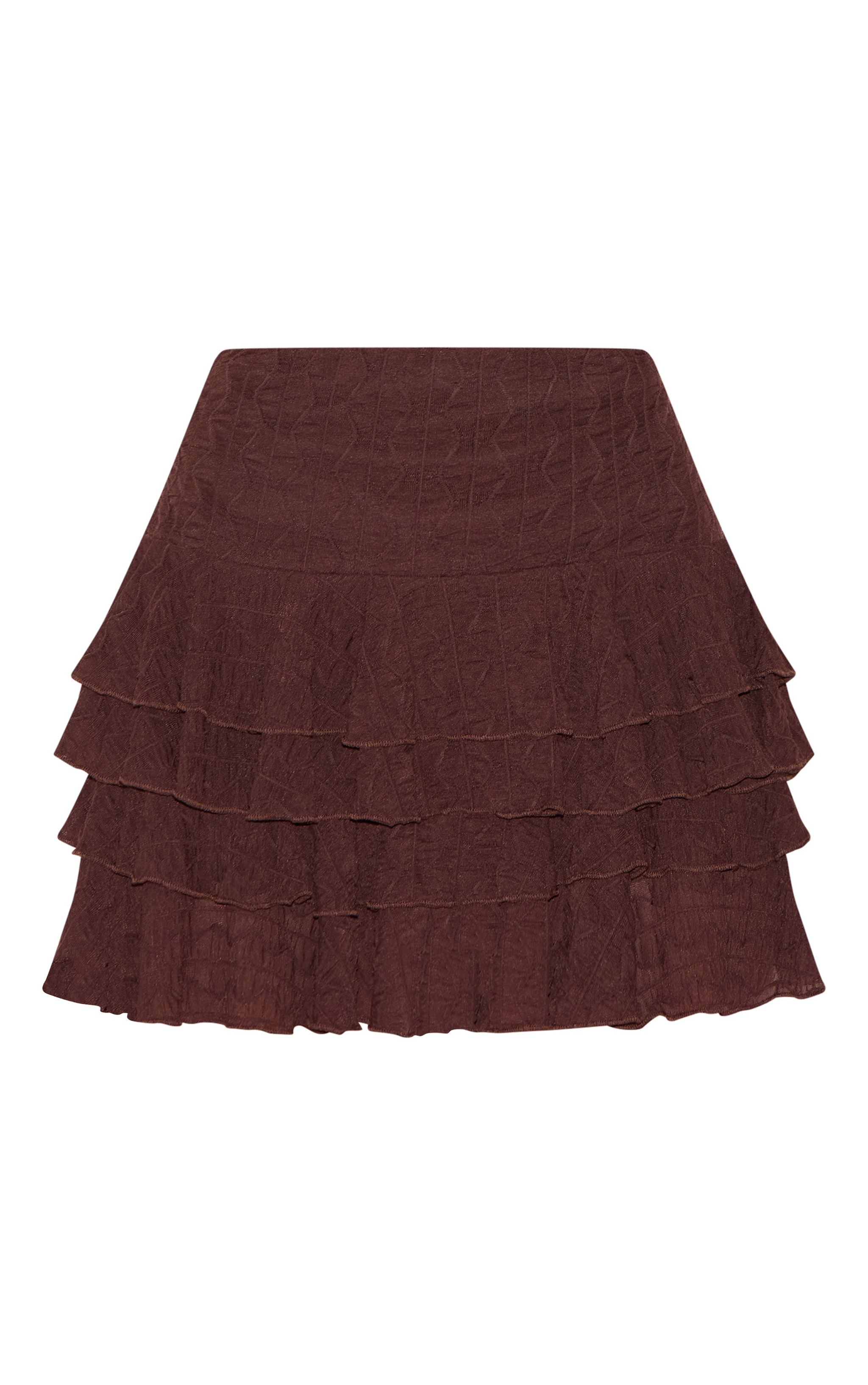 Chocolate Textured Ruched Rara Mini Skirt image 6
