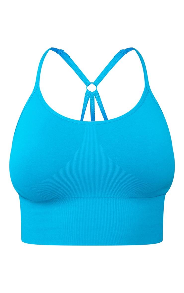 Teal Basic Seamless Padded Sports Bra PrettyLittleThing USA