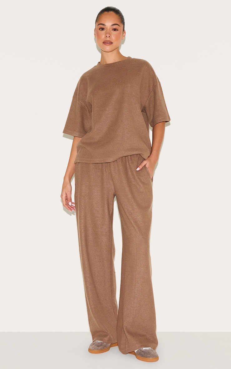 Deep Taupe Soft Touch Wide Leg Sweatpants image 2