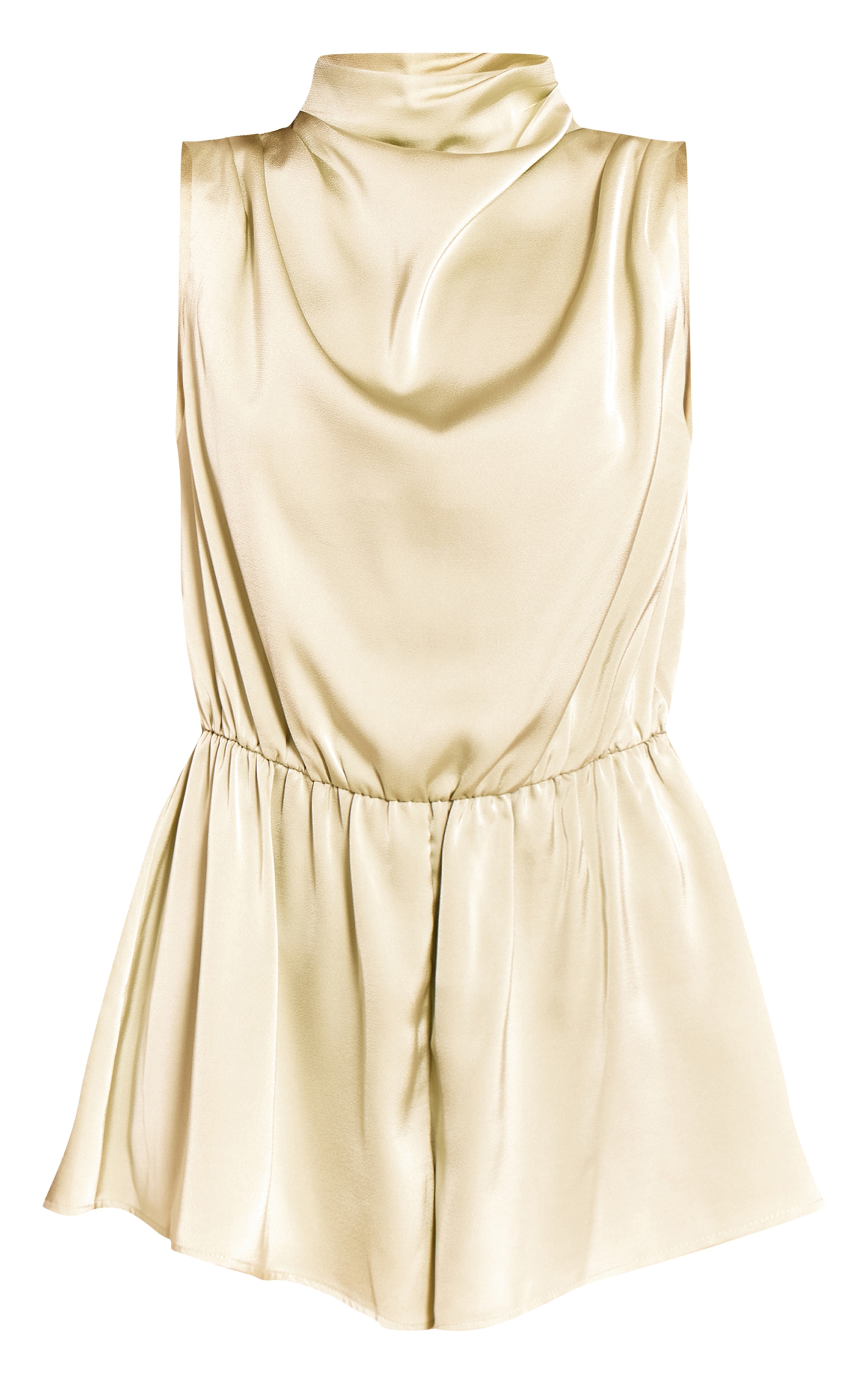 Sage Satin High Neck Playsuit image 5