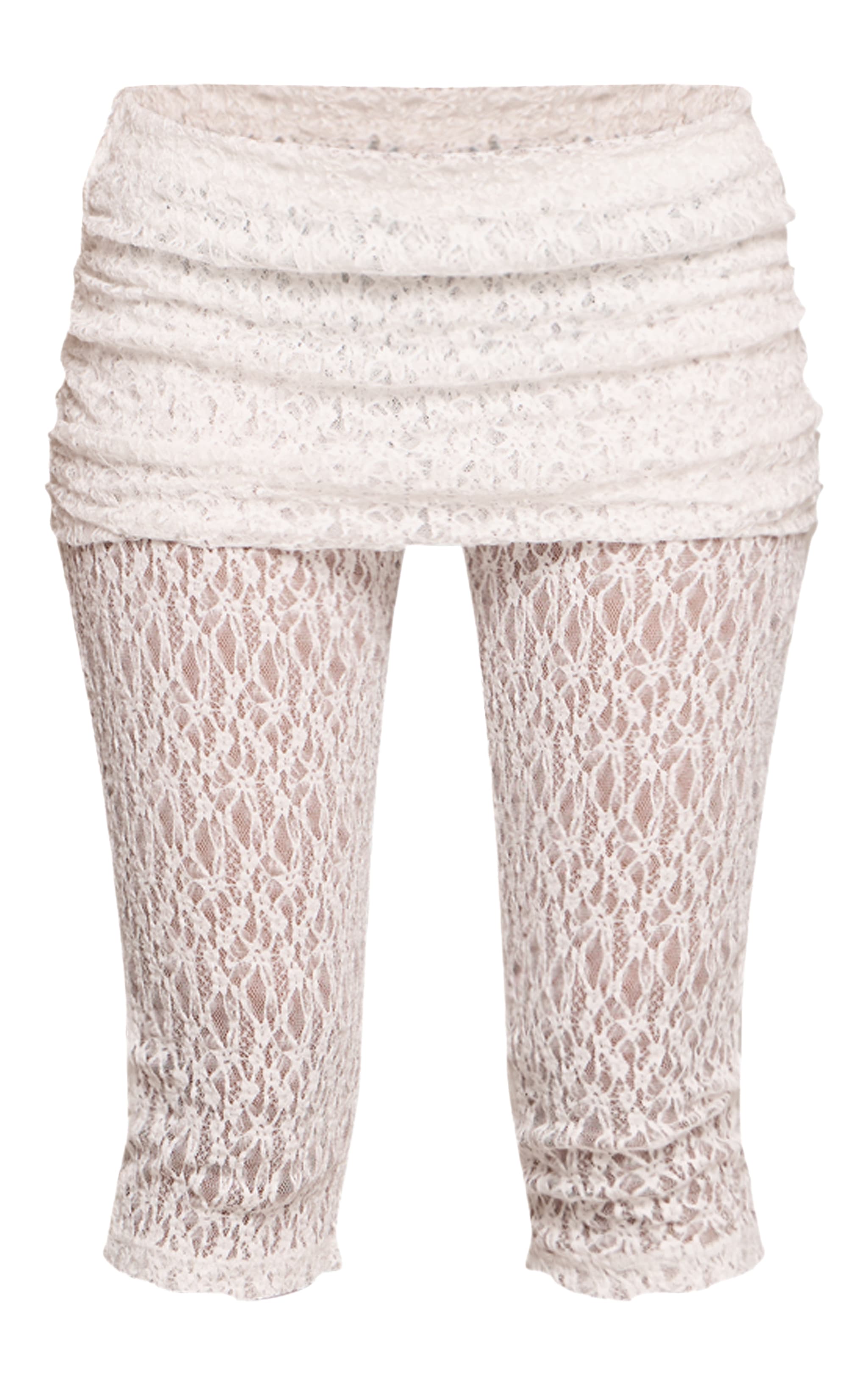 White Lace Fold Over Capri's image 5