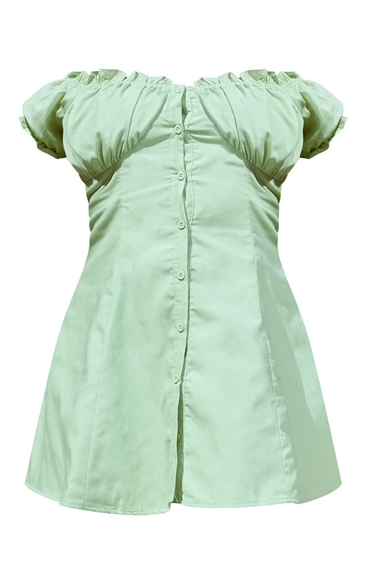 button front shift dress