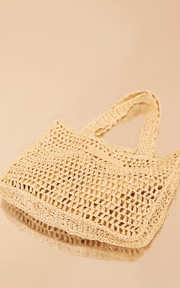Prettylittlething Natural Woven Large Straw Bag PrettyLittleThing USA