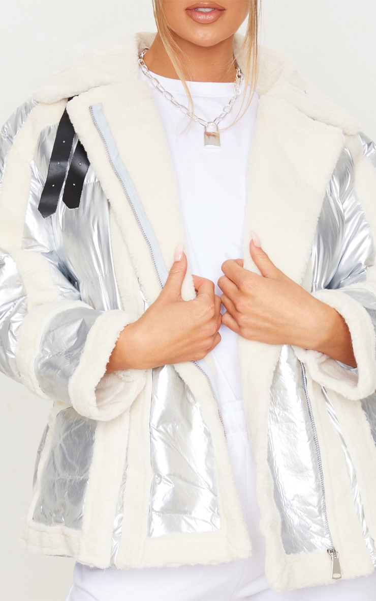 borg panelled jacket