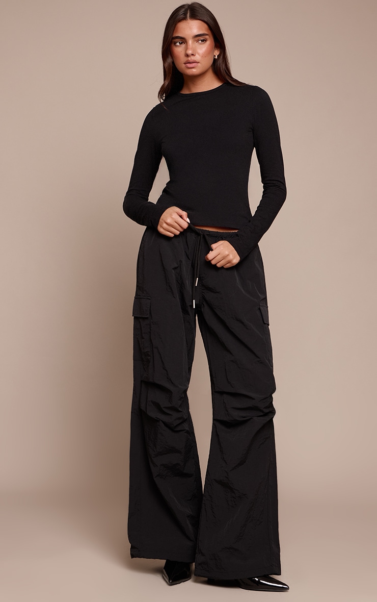 Black Parachute Oversized Cargo Pocket Pant image 1