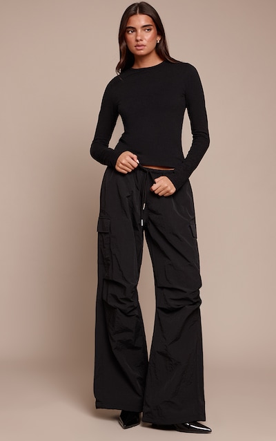 Black Parachute Oversized Cargo Pocket Pant