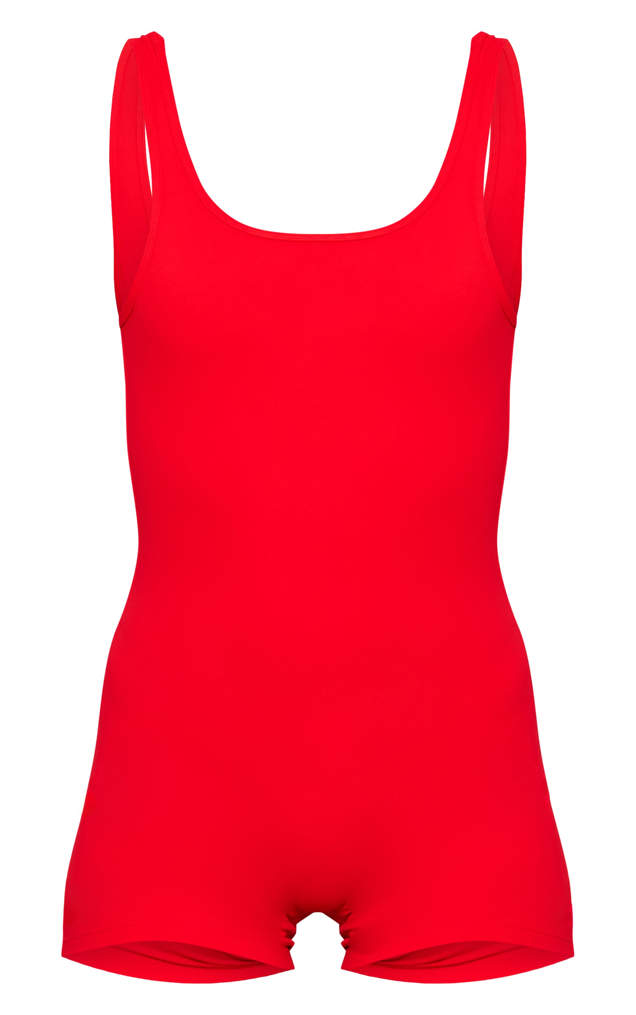 Tall Red Snatched Sculpt Open Back Romper image 5