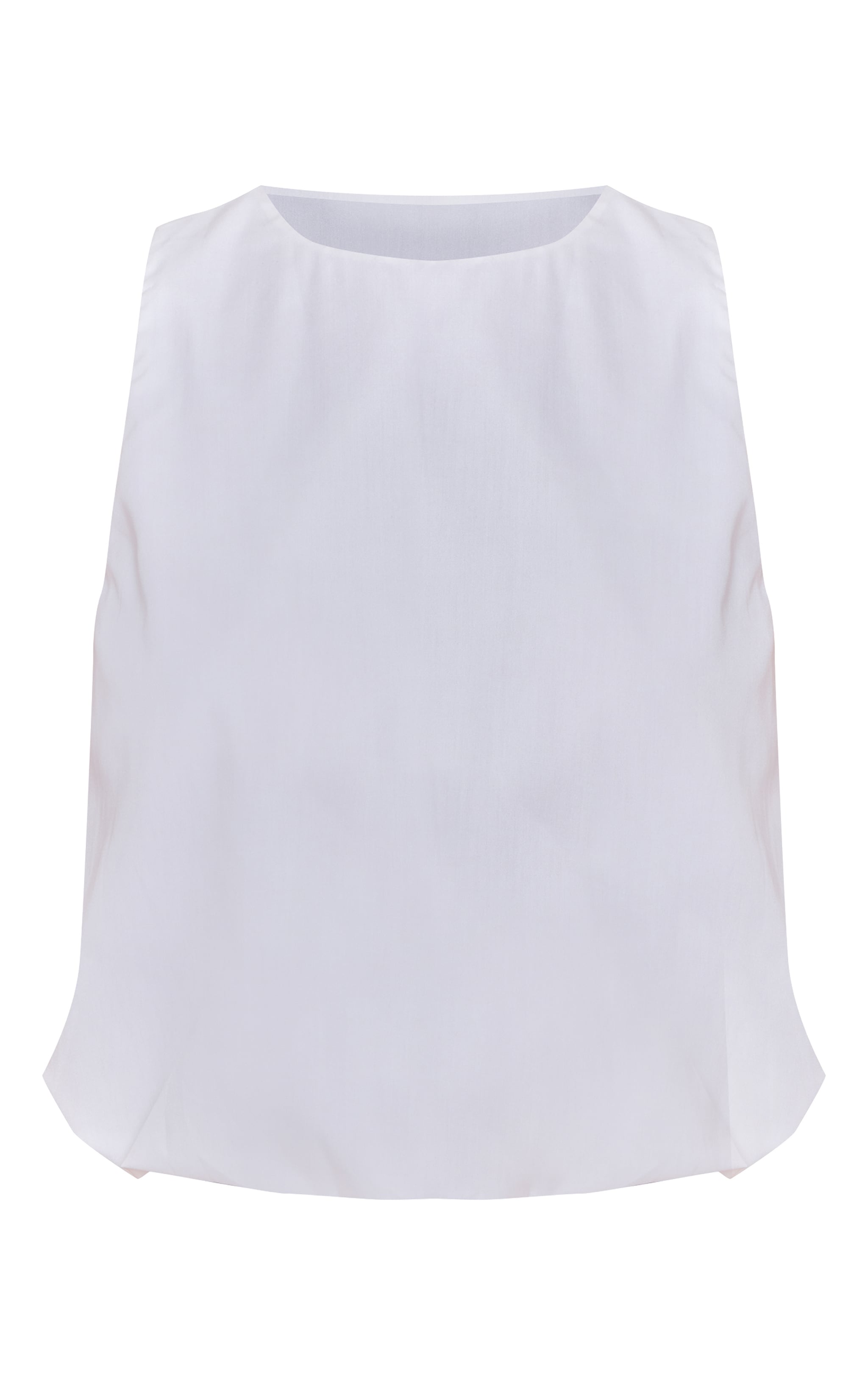 White Bubble Hem Top image 5