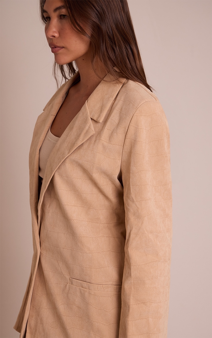 Sand Croc Suede Blazer image 4