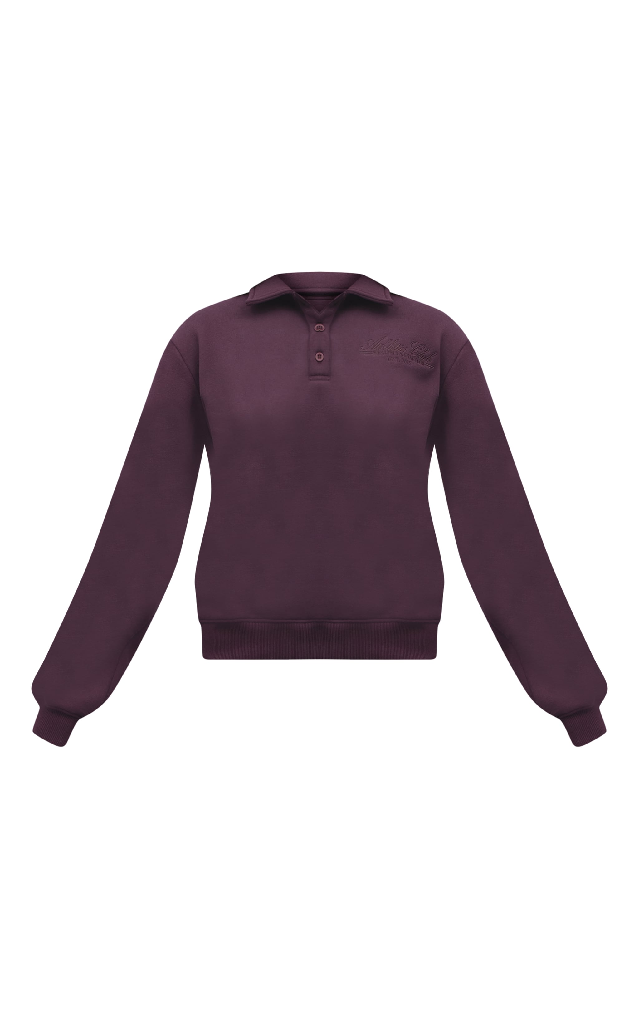 Plum Athletics Club Cotton Fleece Polo Sweatshirt image 5