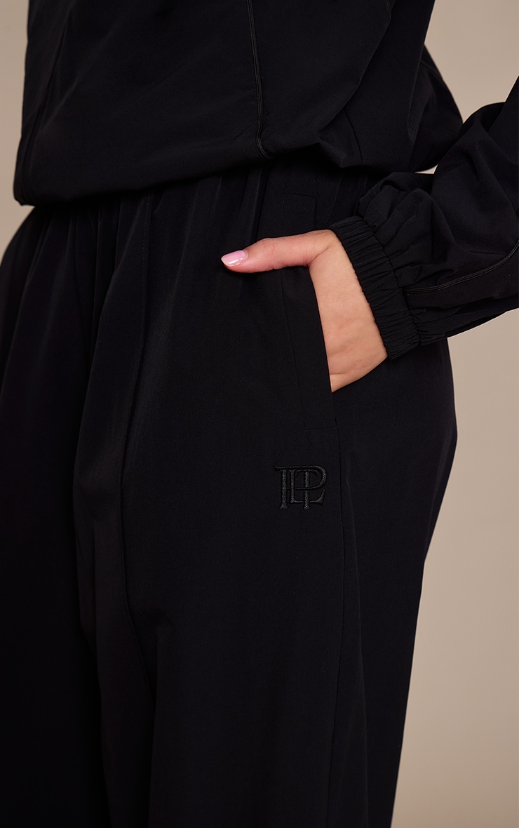 Black Shell Piping Track Pants image 4