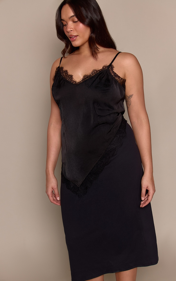 Plus Jupe mi-longue douce noire image 2