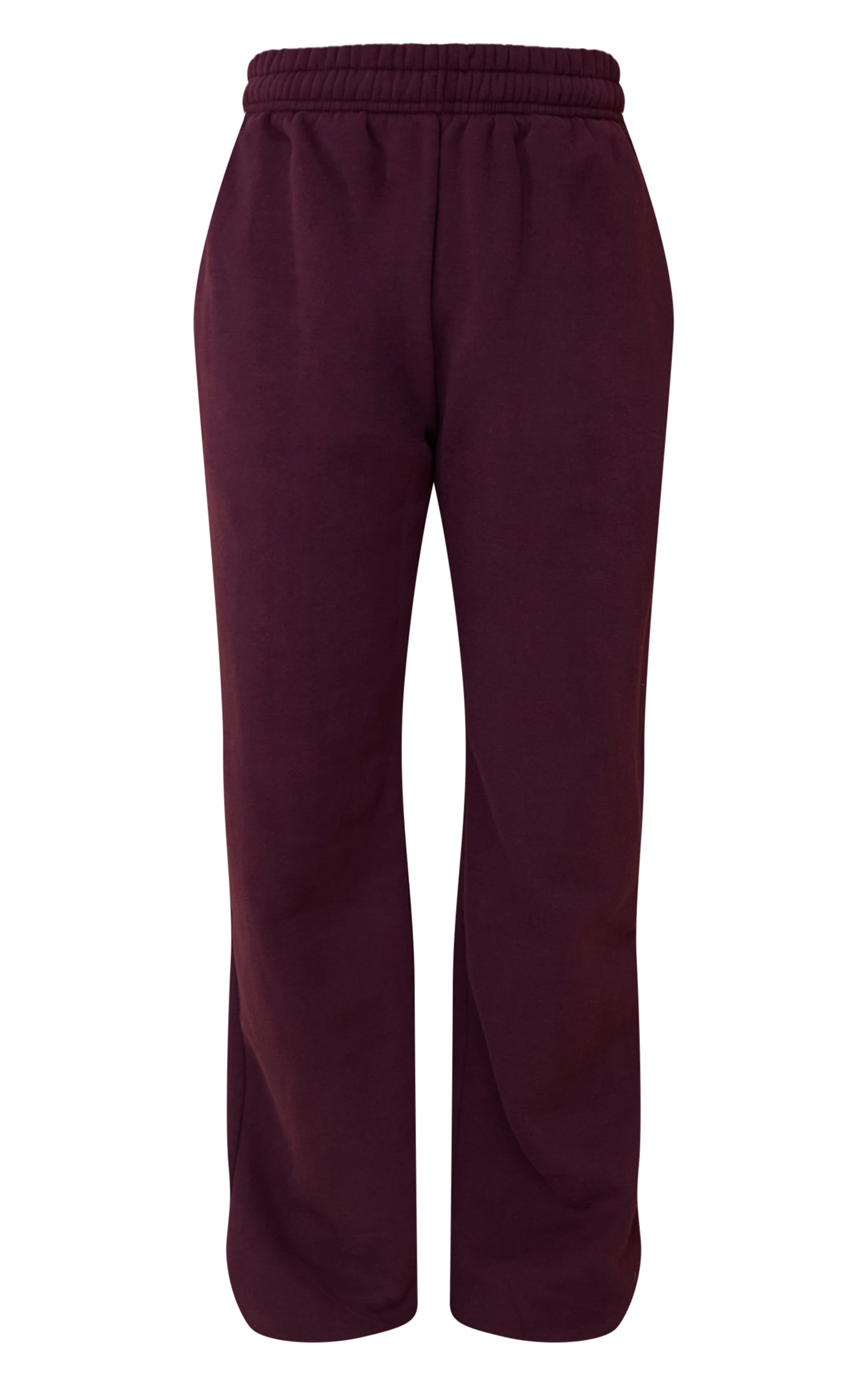 Plum Cotton Fleece Cuffed Sweat Pants image 5