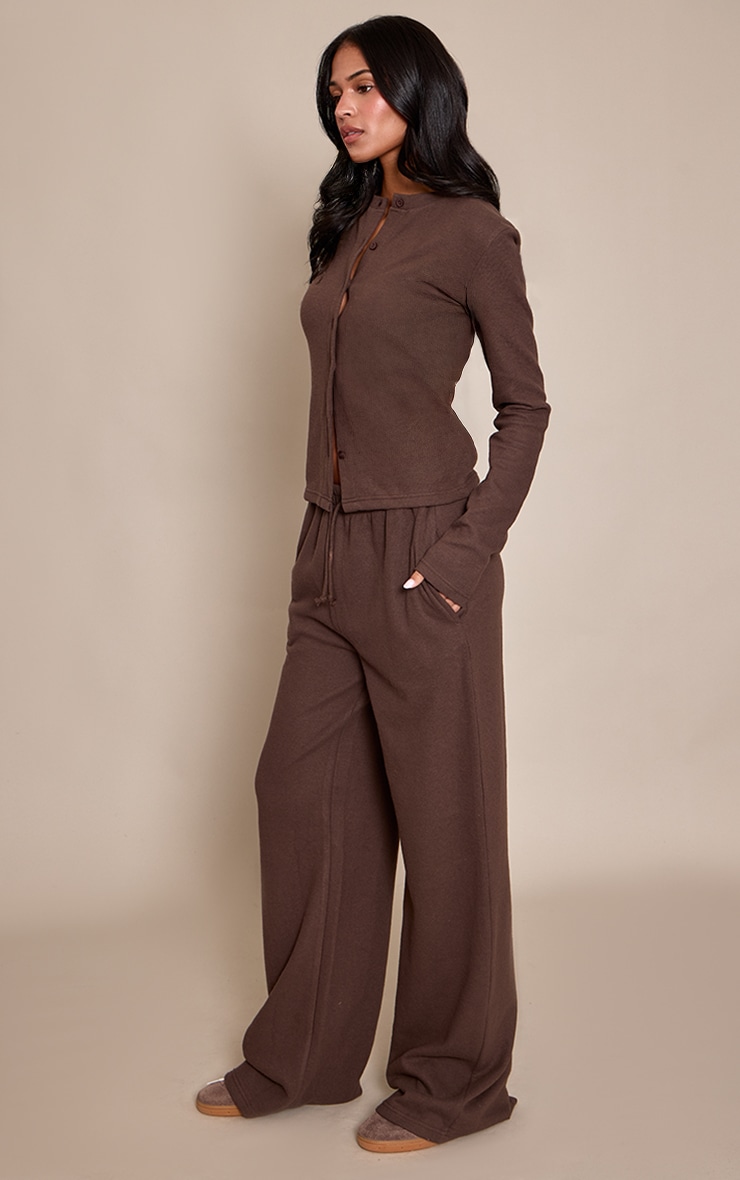 Tall Chocolate Soft Touch Wide Leg Joggers image 2