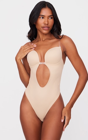 Nude Shapewear Plunge Body | Lingerie & Nightwear | PrettyLittleThing USA
