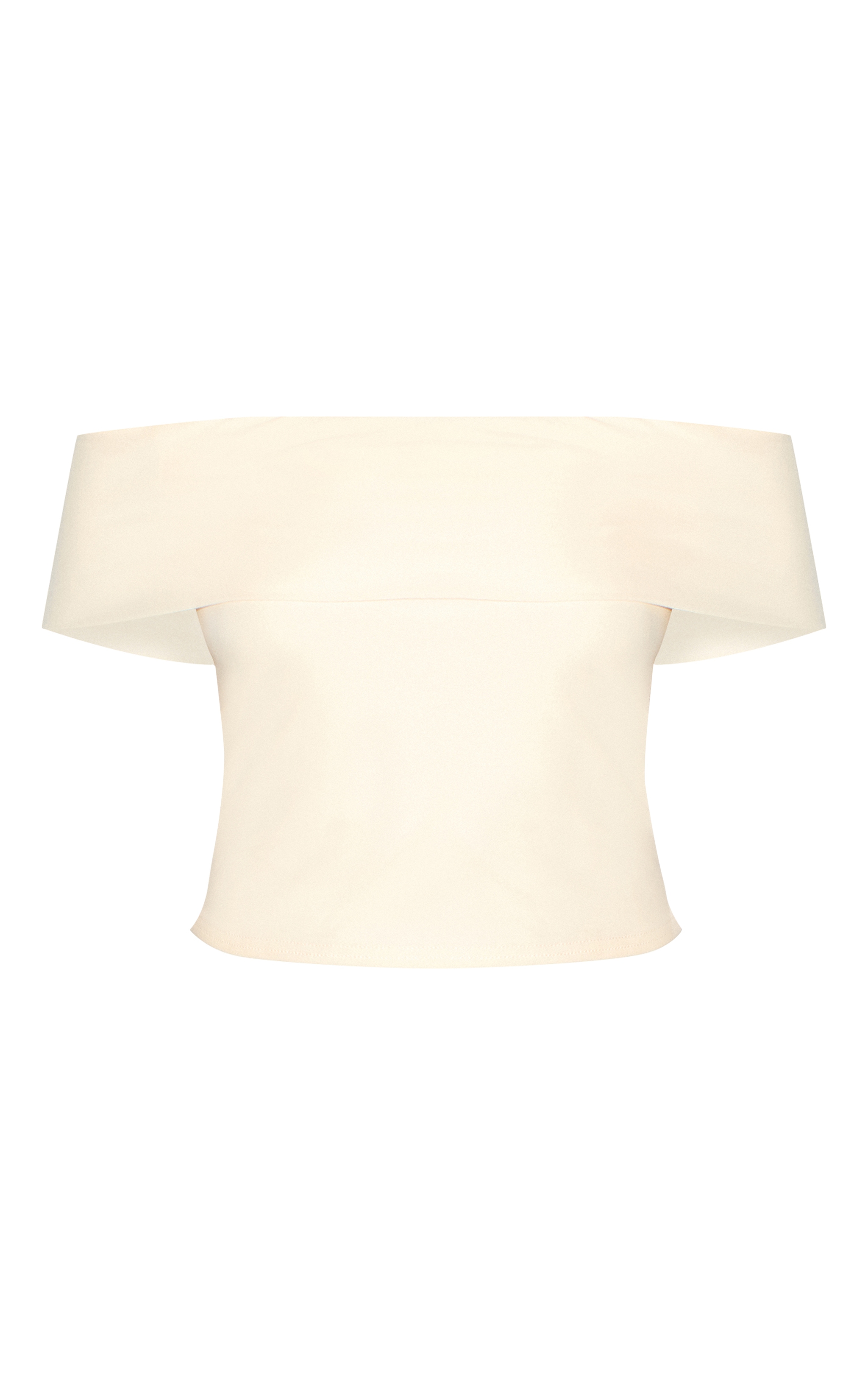 Almond Soft Touch Bardot Long Top image 5