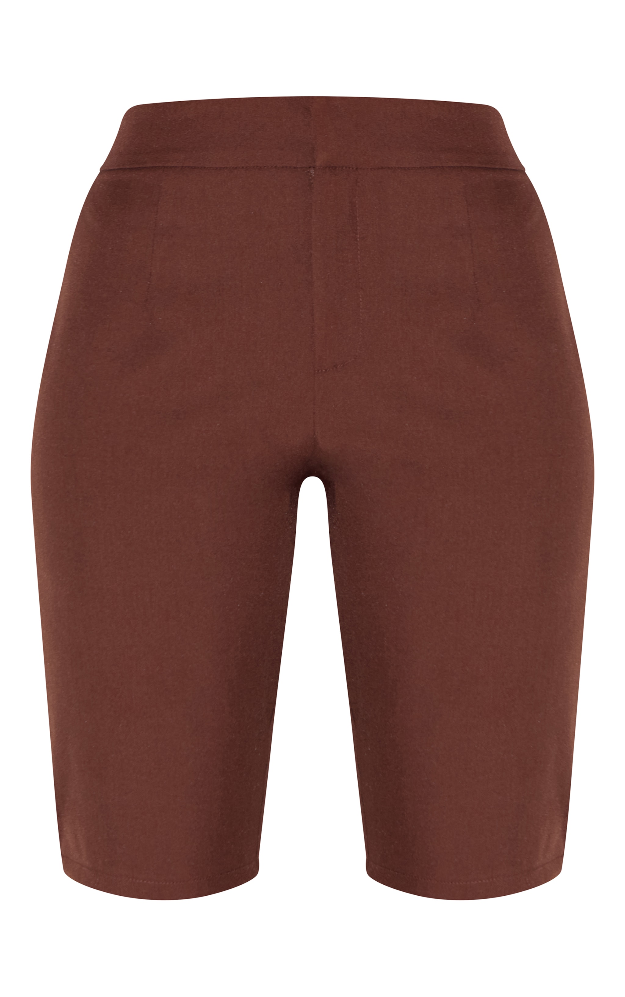 Pantalon capri marron chocolat à mini noeuds en velours contrastants image 5