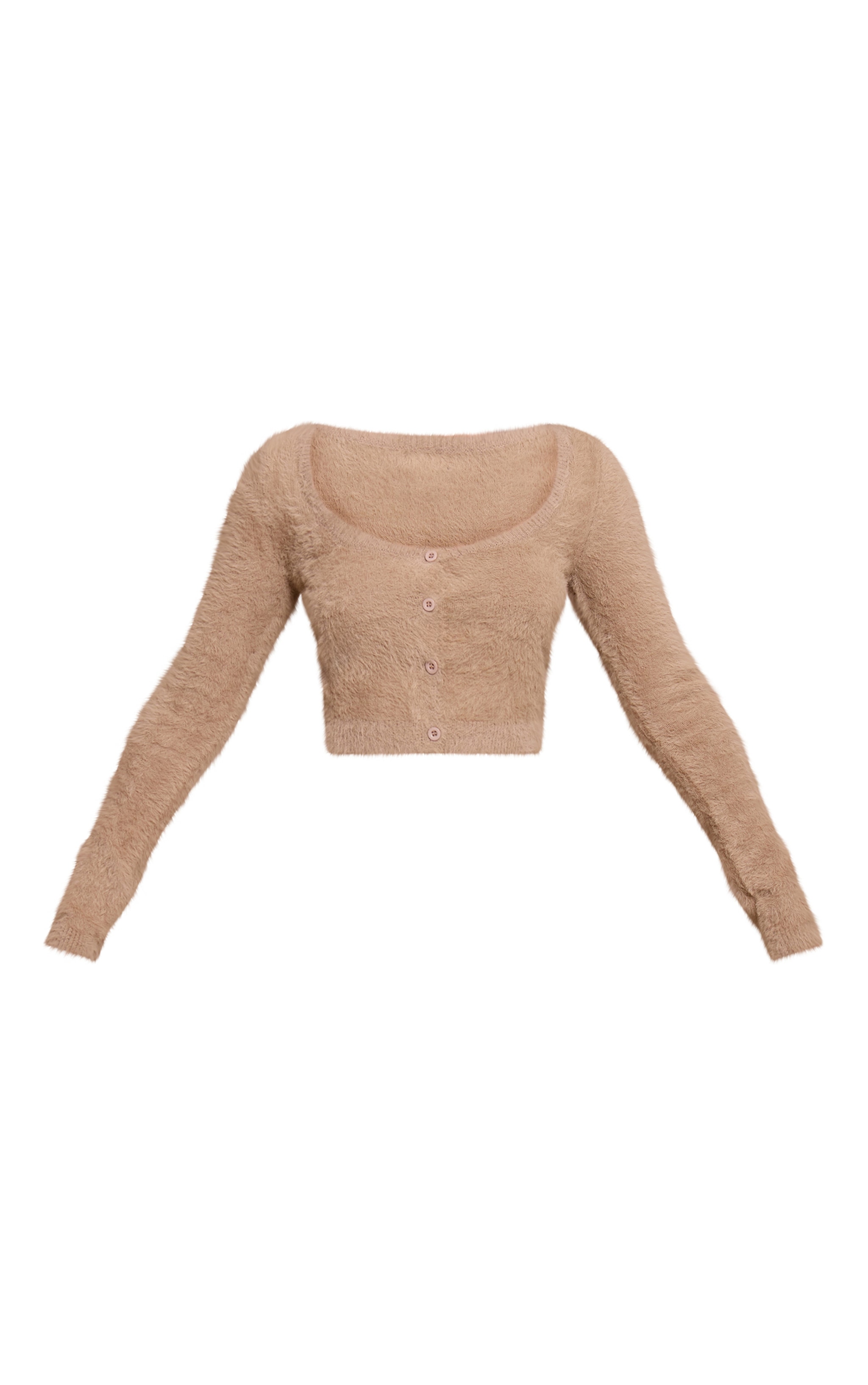 Petite Fluffy Button Up Cardigan image 5
