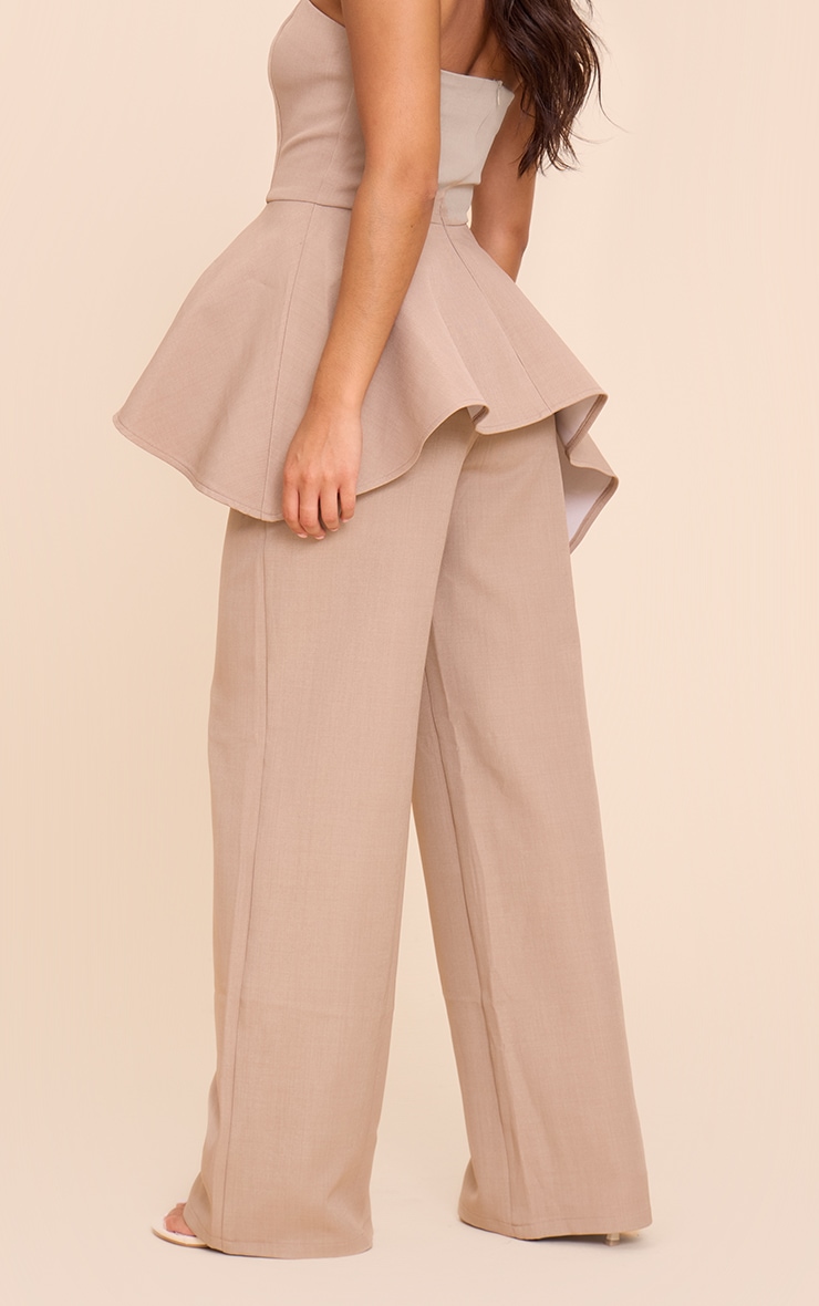 Taupe Premium Tailored Straight Leg Pant image 3