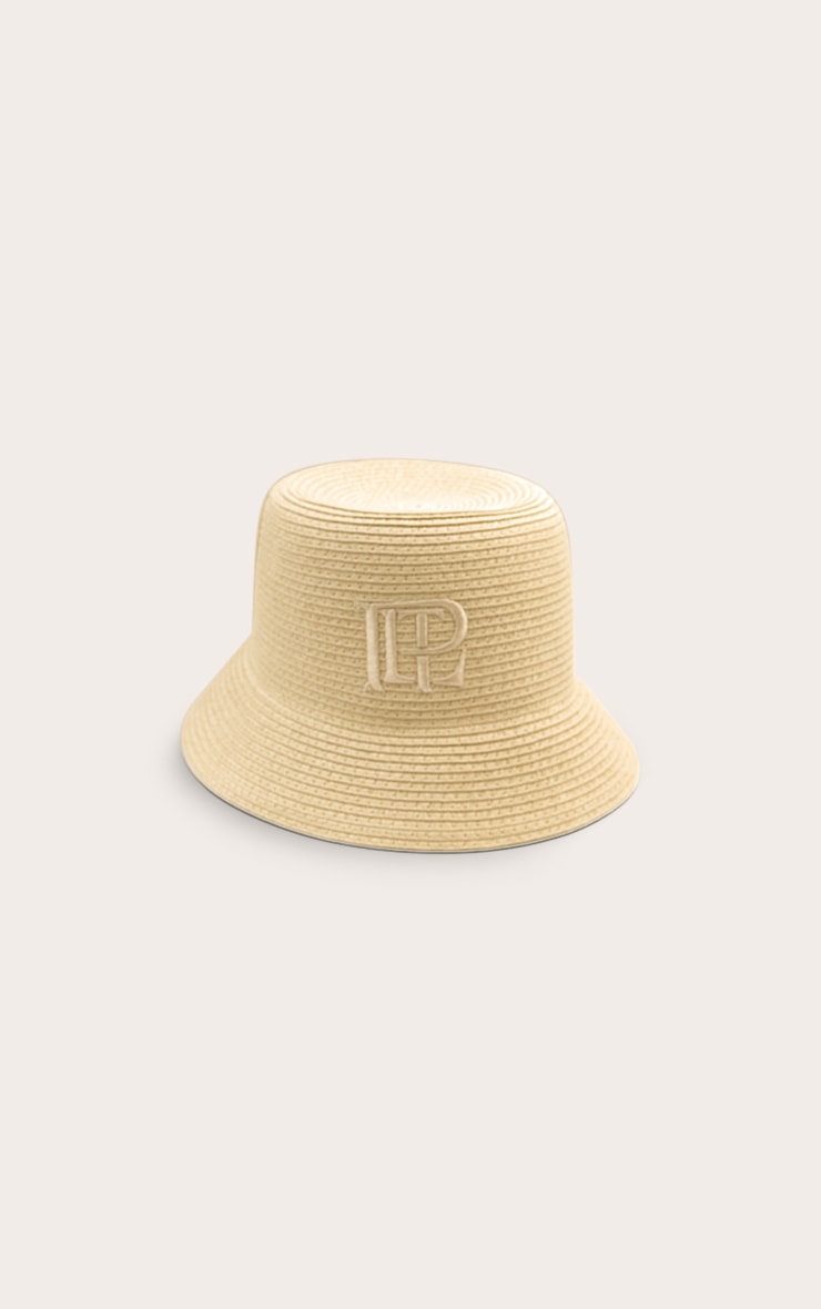 Pretty Little Thing Embroidered Raffia Bucket Hat image 2
