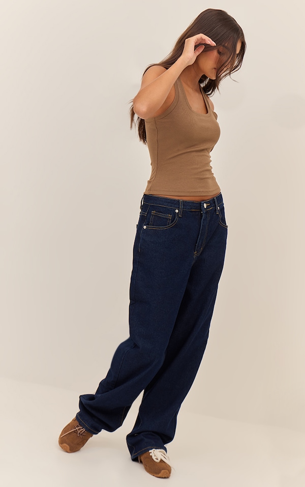 Indigo High Waist Boyfriend Jeans
