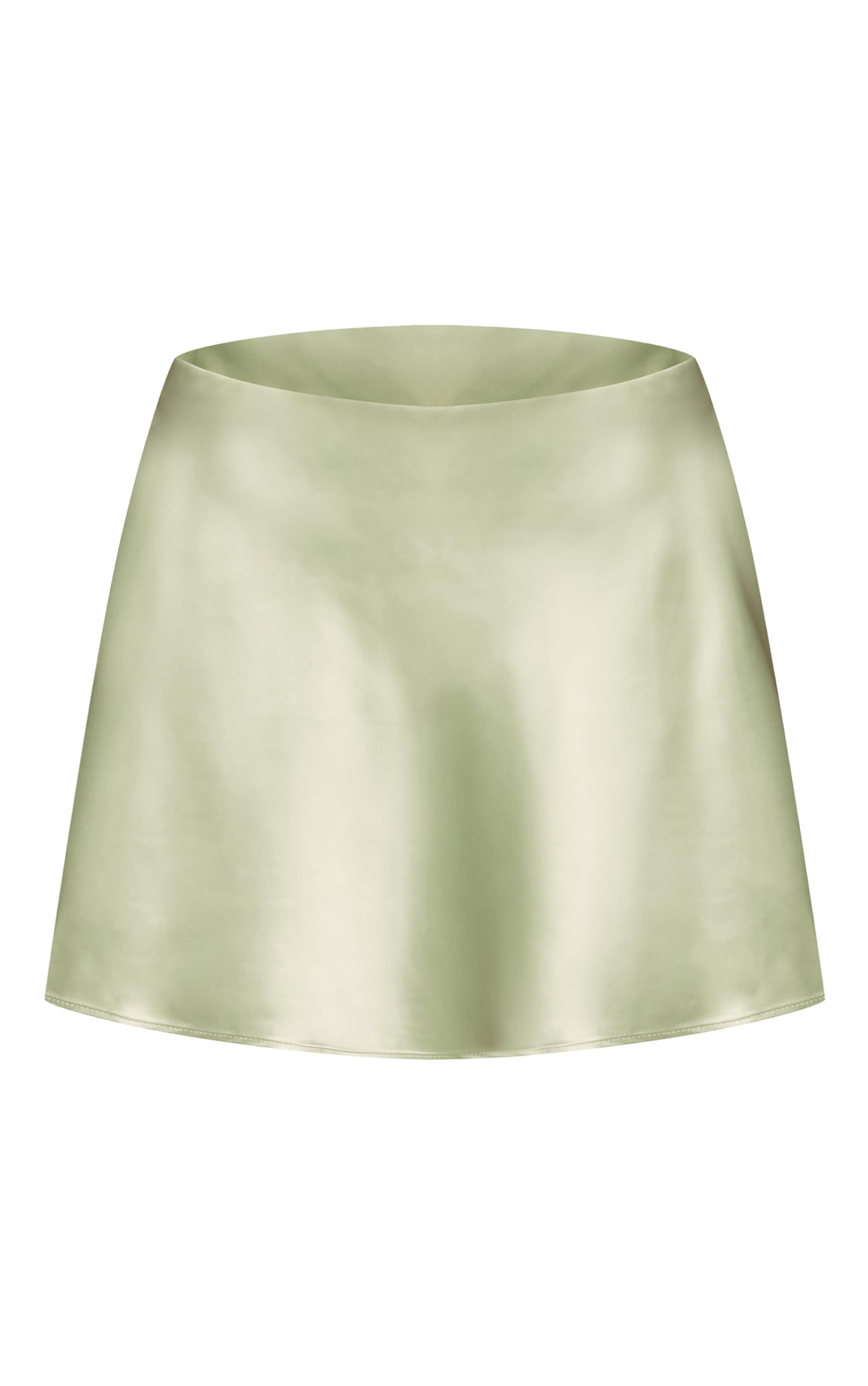 Sage Satin Floaty Mini Skirt image 6