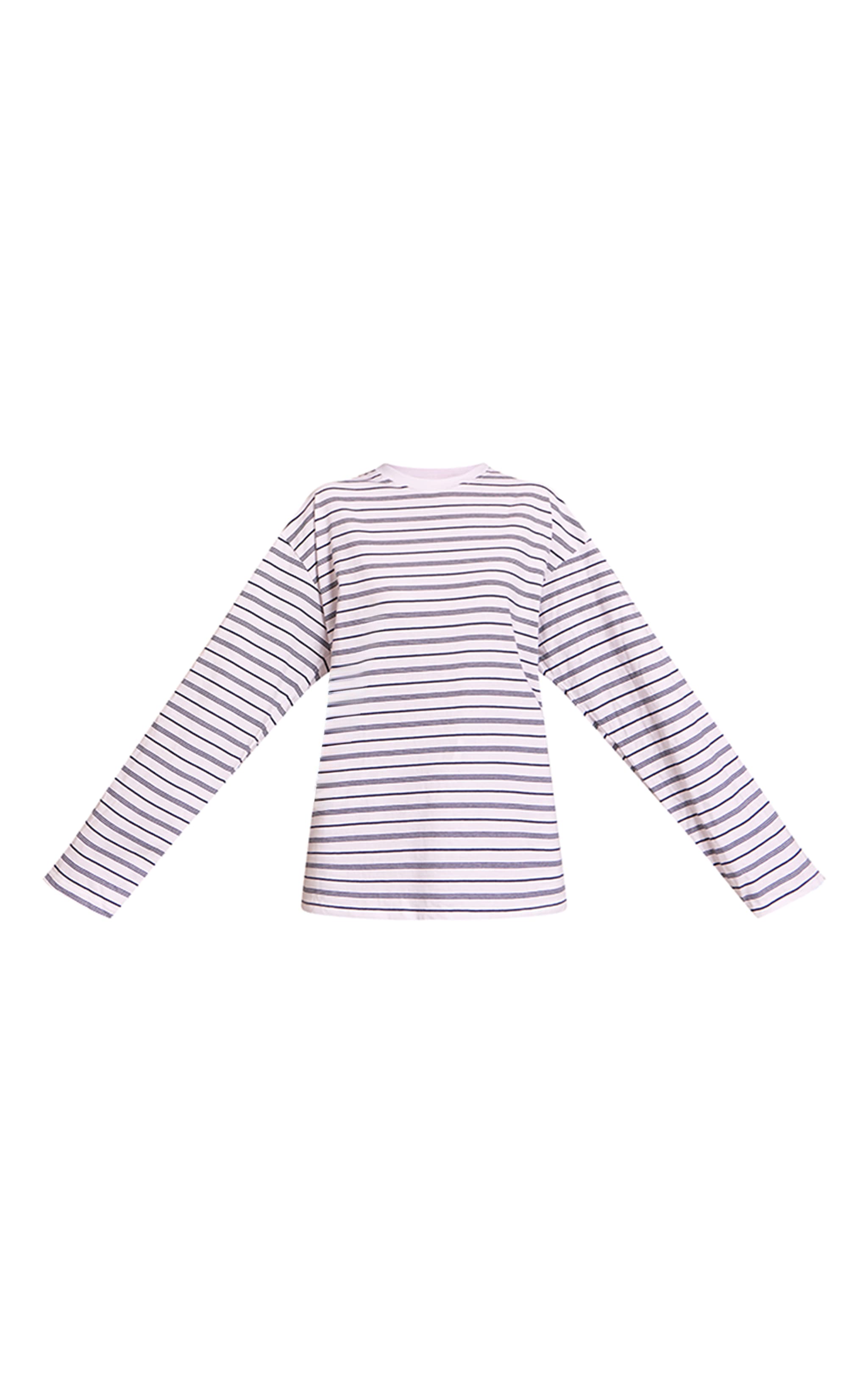 Navy Striped Long Sleeved Top image 5