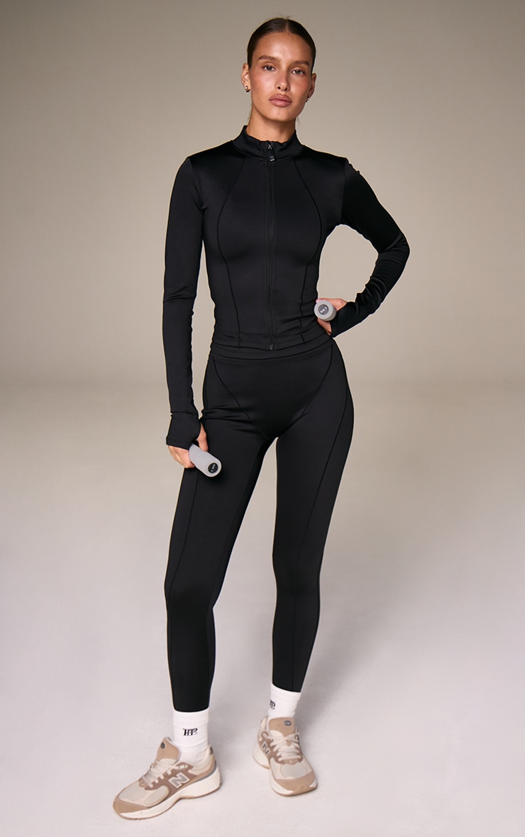 Black Ultimate Seam Detail Sports Jacket image 3