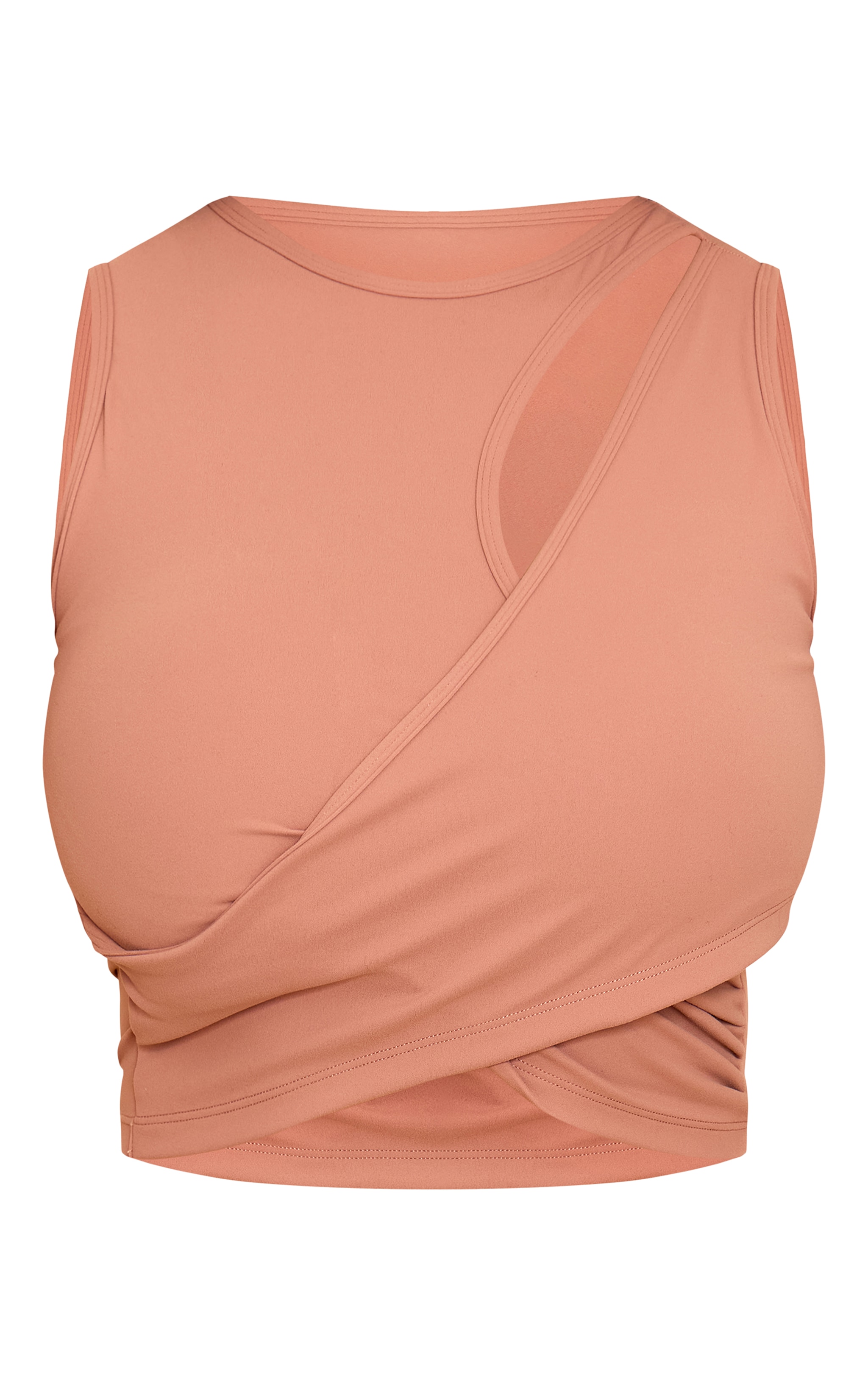 Shape Top de sport cache-coeur café au lait à bonnets image 5
