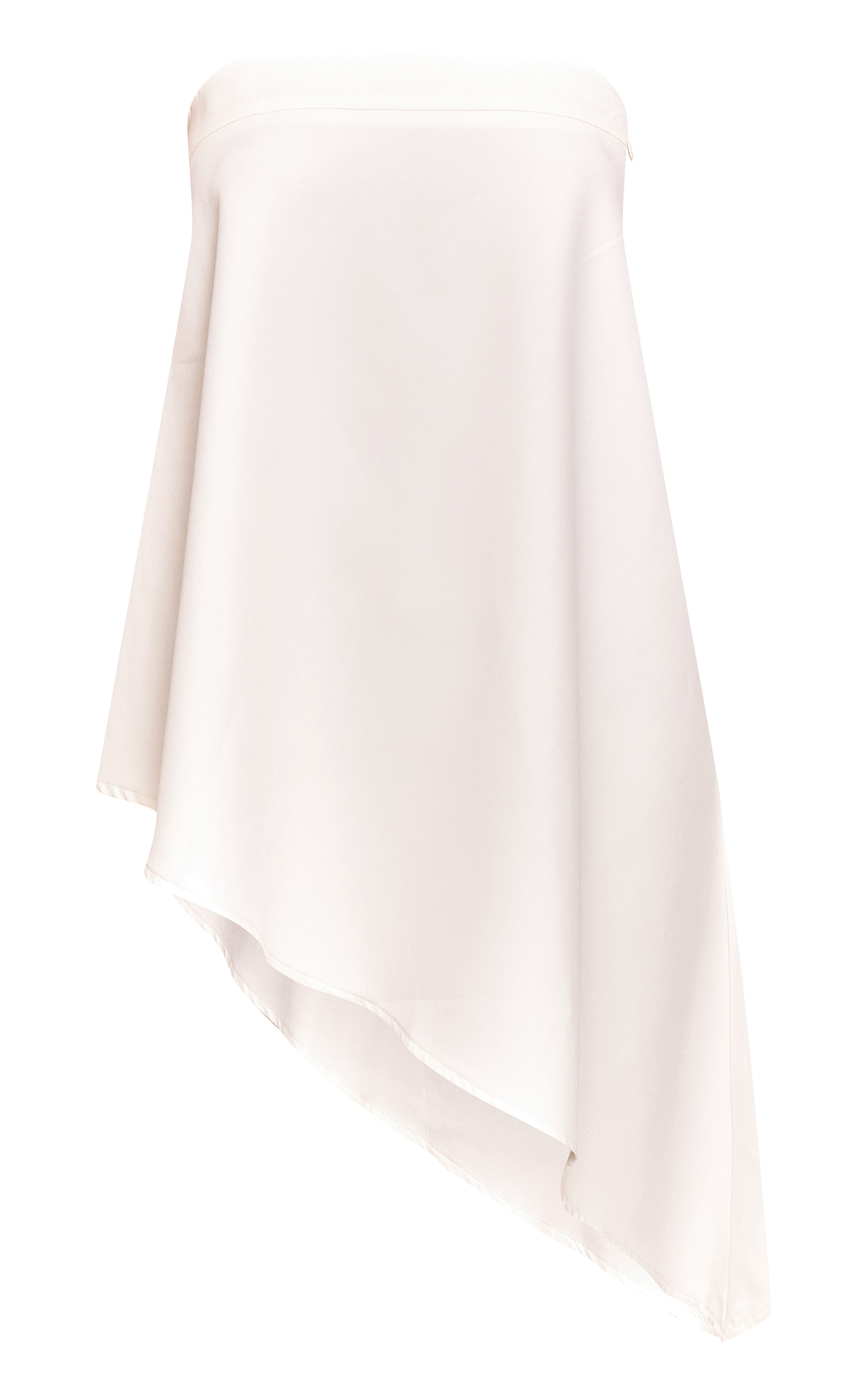 Top bustier long fluide tissé crème à ourlet asymétrique image 5