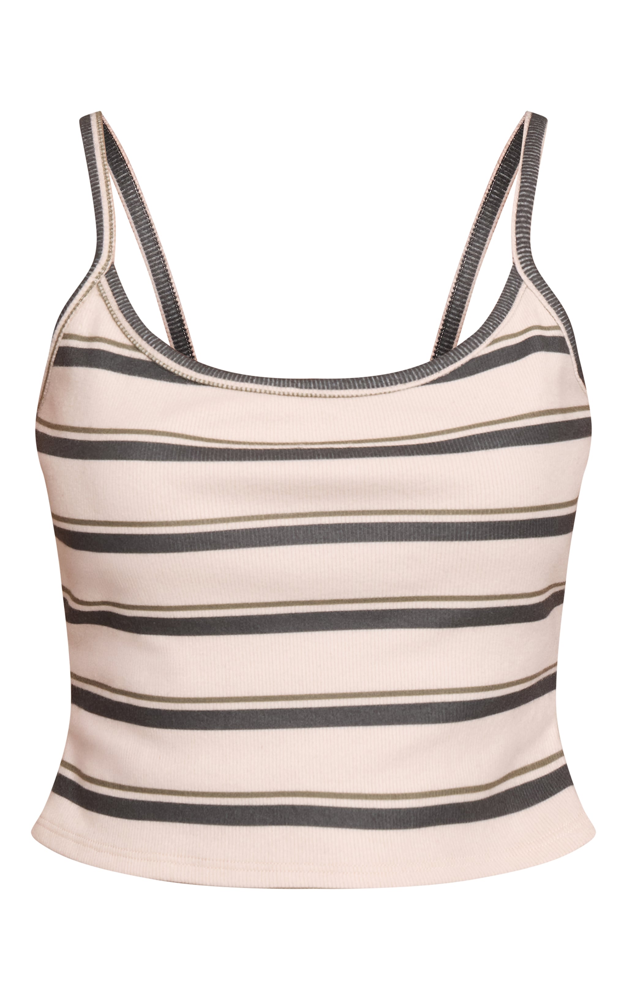 Petite Green Stripe Button Through Cardigan  image 5