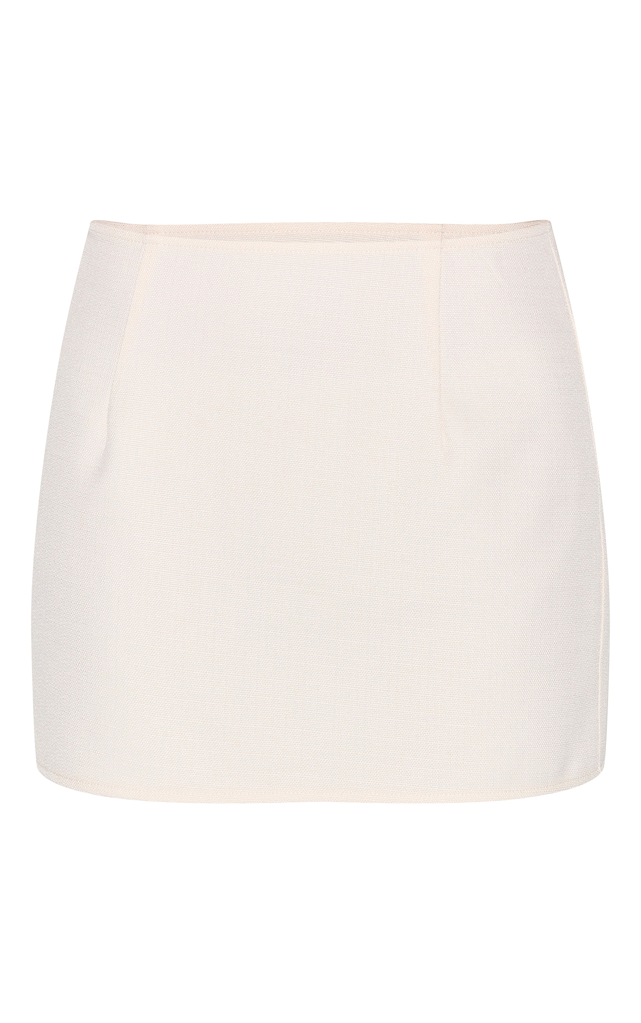 Petite Cream Textured Woven Mini Skirt image 6