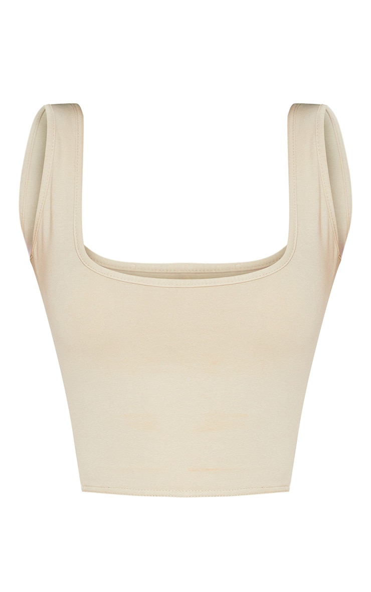 Basic Stone Longline Crop Top image 3