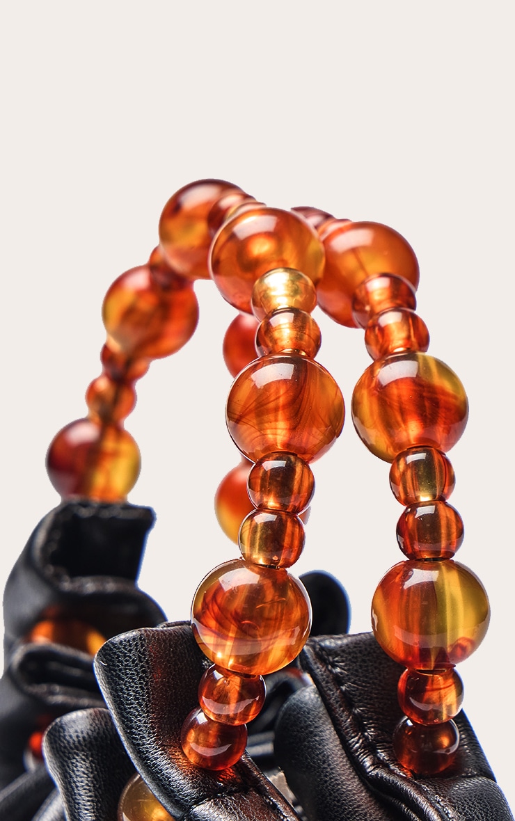Black Tort Beaded Handle Grab Bag image 4