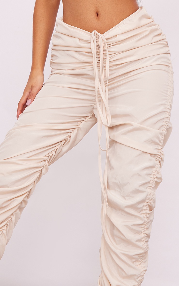 Petite Pantalon cargo crème à fronces image 4