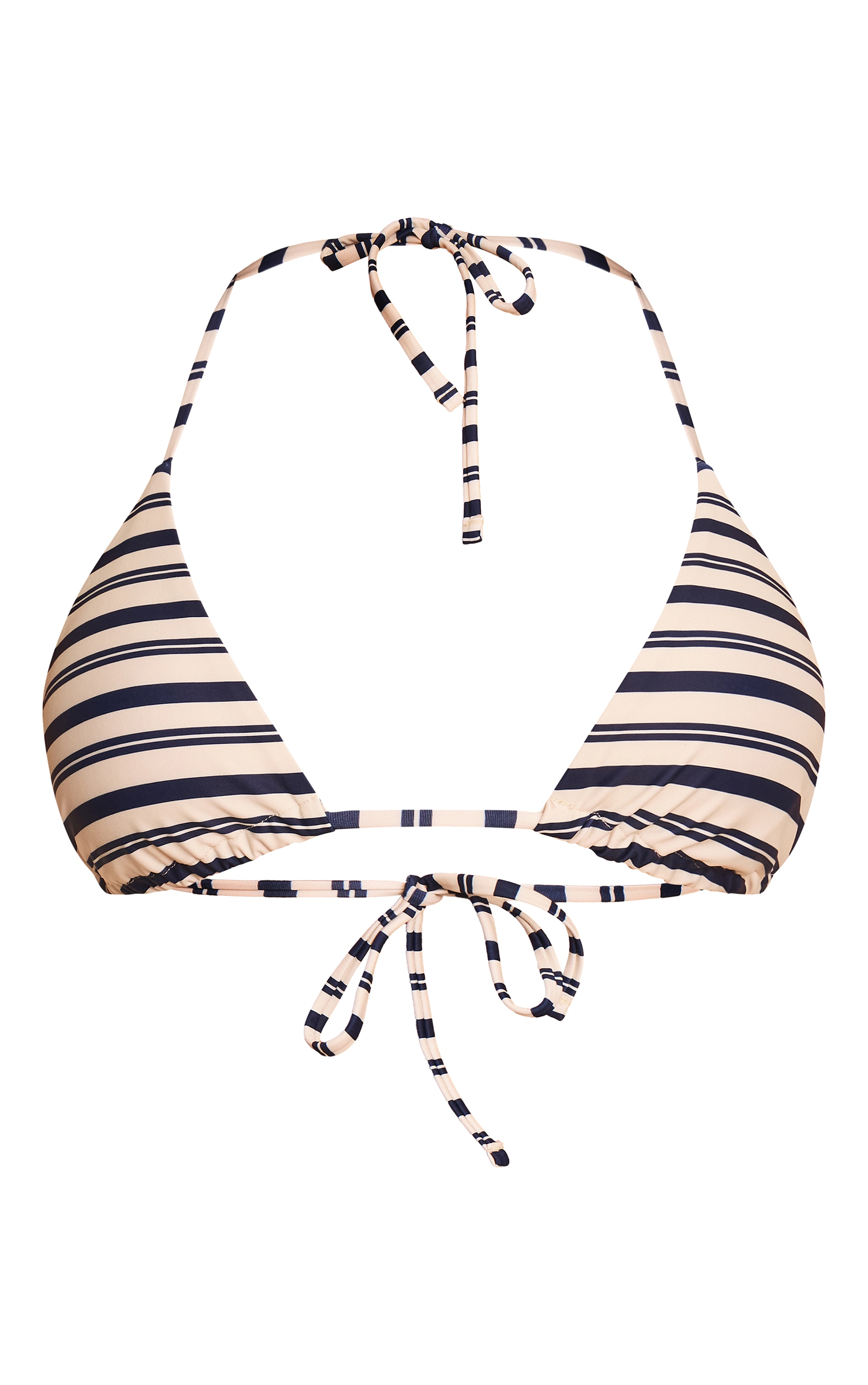 Navy Stripe Triangle Bikini Top image 5