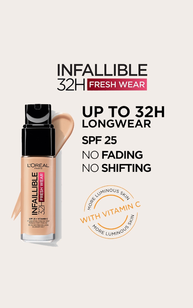 L'Oréal Paris INFAILLIBLE Fond de teint longue tenue 32h 120 Golden Vanilla image 4
