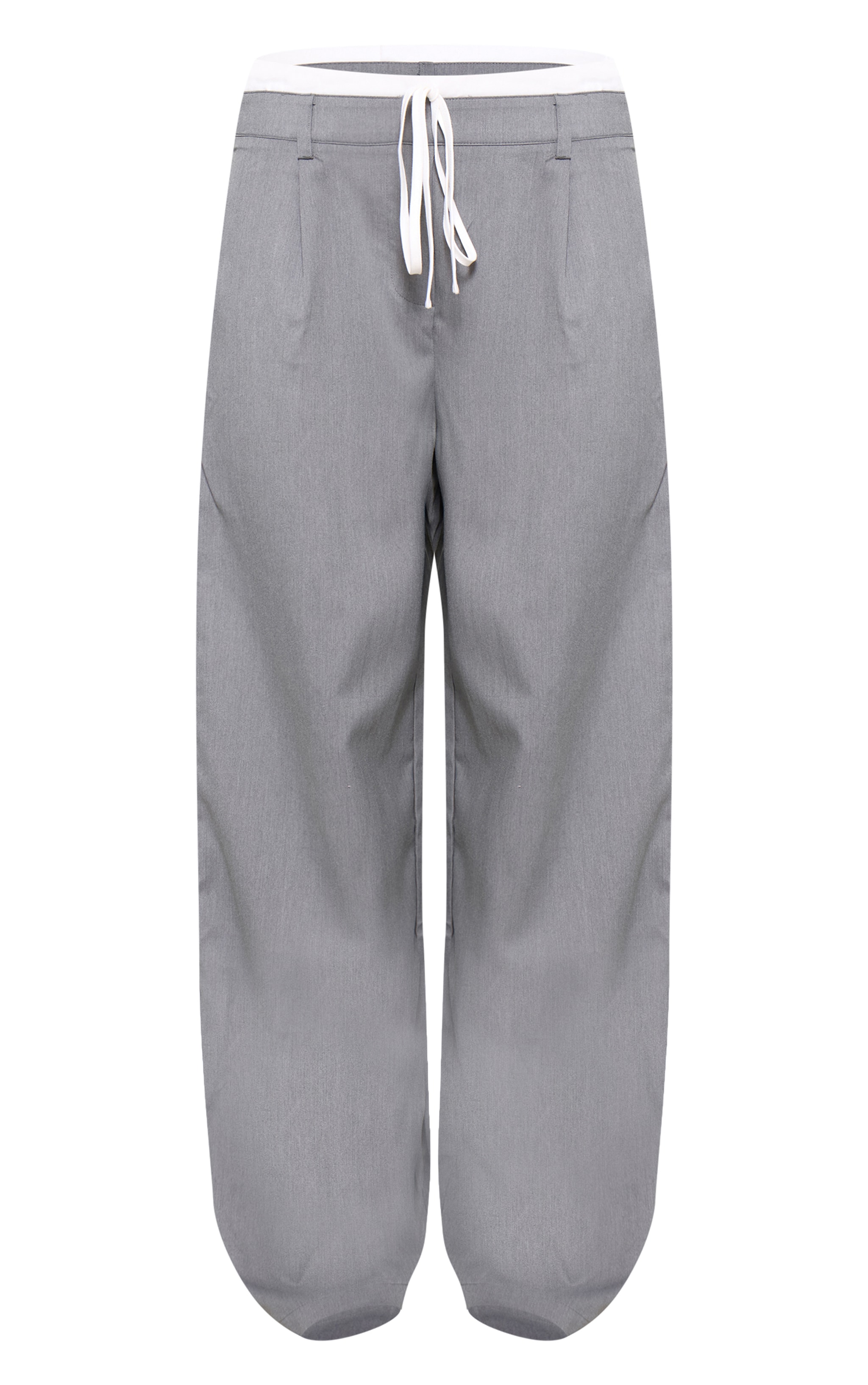 Pantalon de tailleur tissé gris anthracite chiné à double bande sur la taille image 5