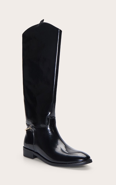 Black Riding Knee Boot