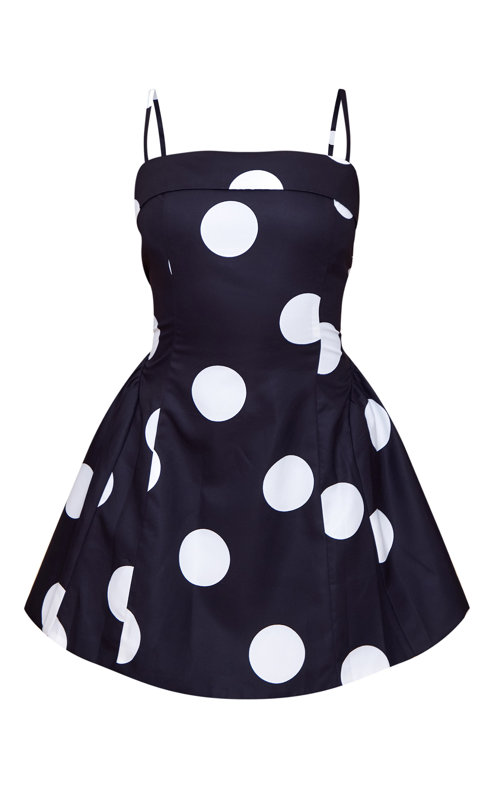 Monochrome Polka Dot Structured Shift Dress image 5