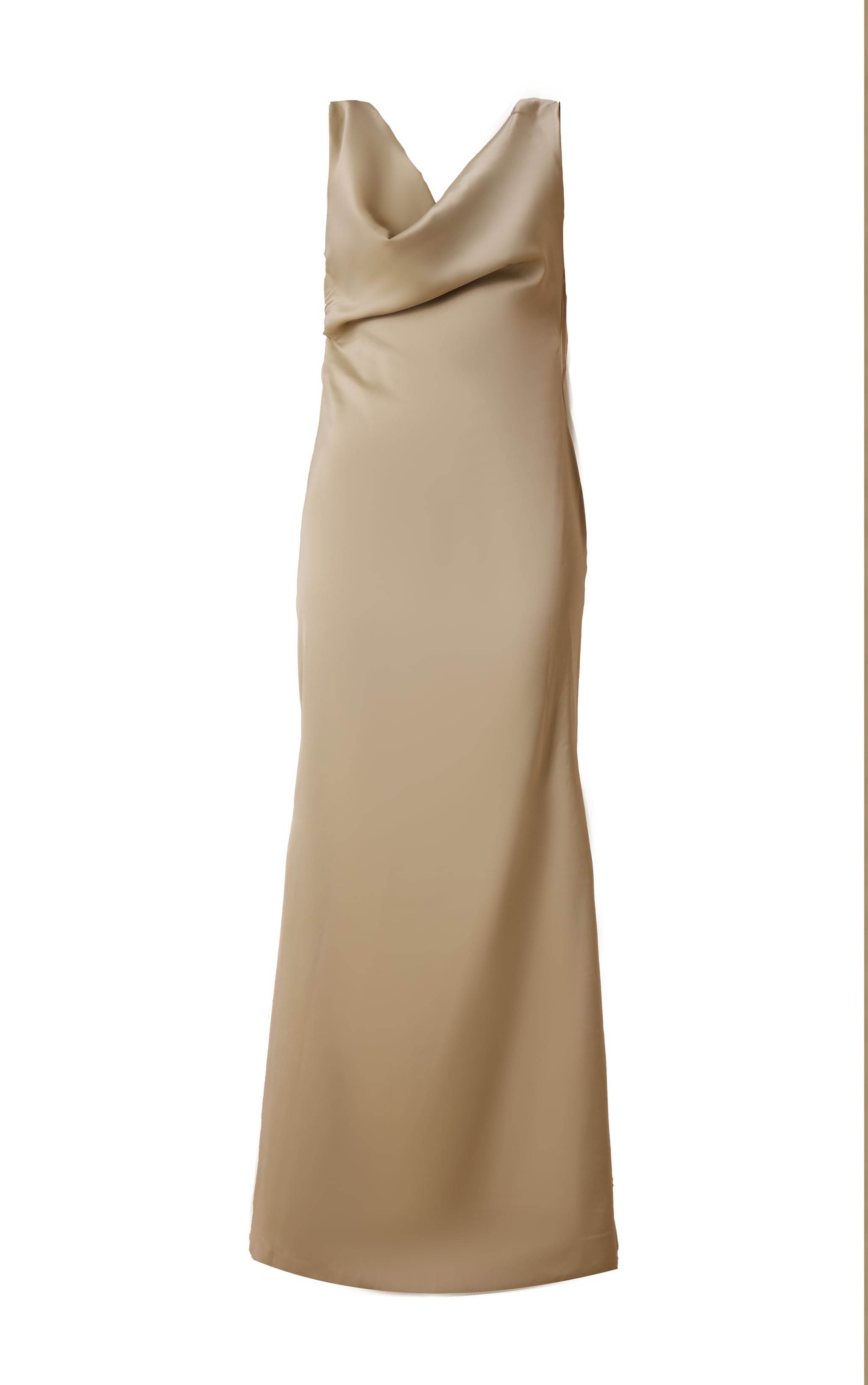 Sage Bridesmaid Satin Cowl Neck Maxi Dress image 5