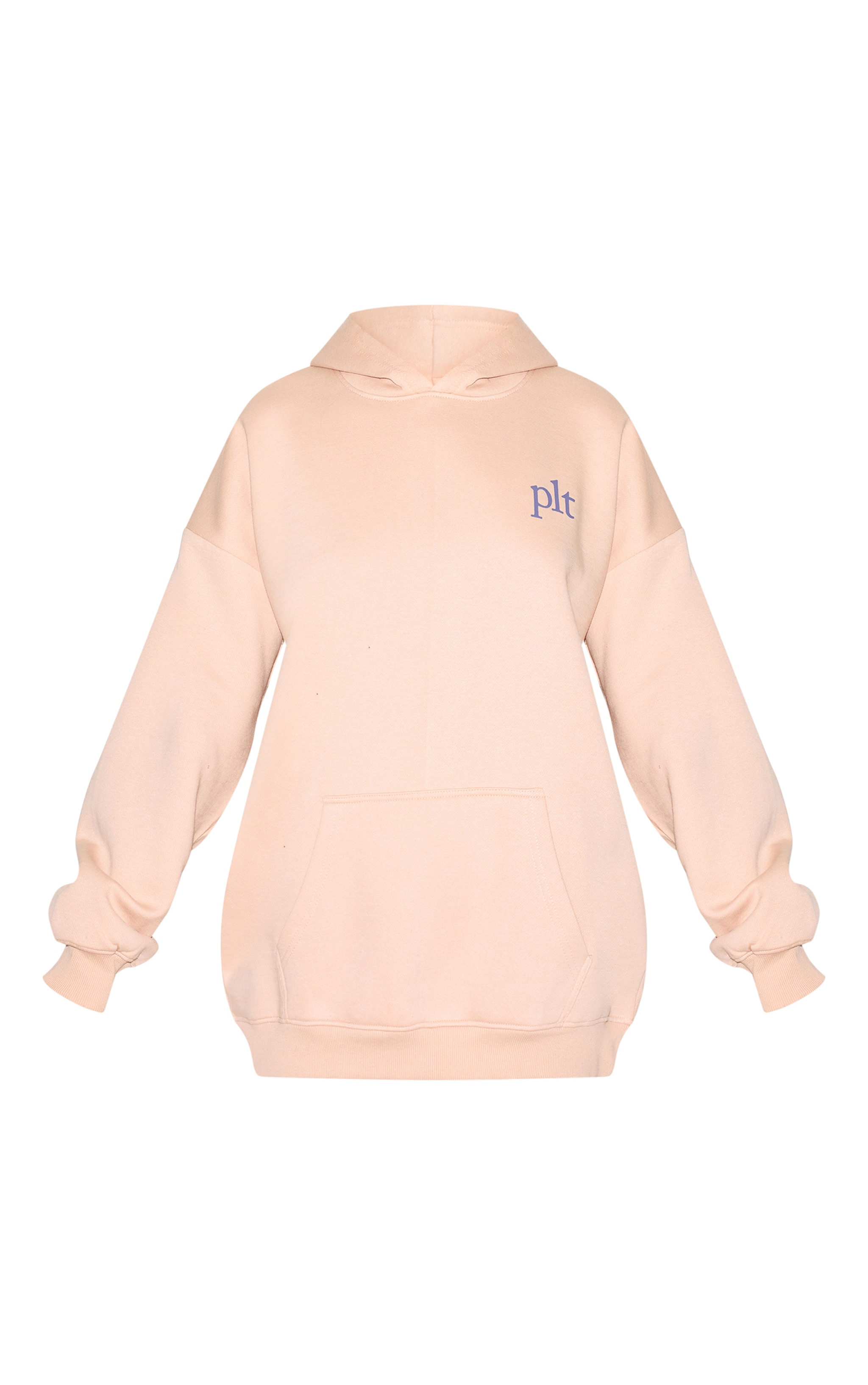 PRETTYLITTLETHING Cream Oversized Hoodie image 5