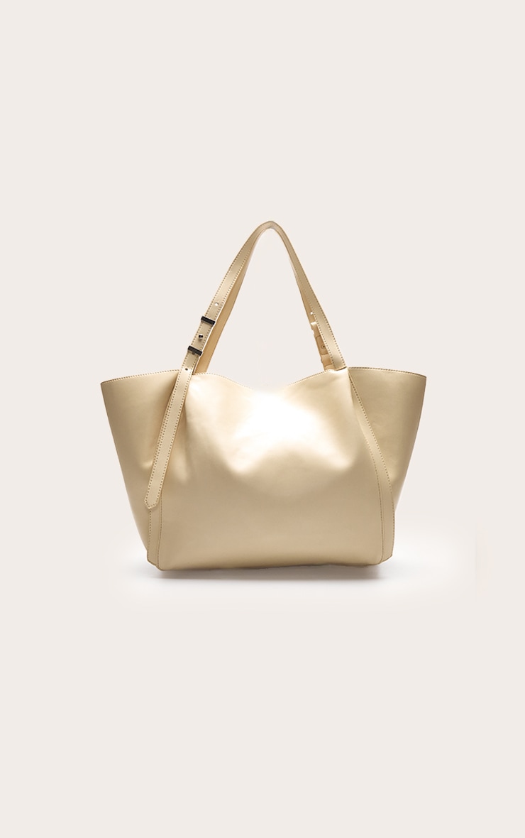Butter Yellow PU Adjustable Strap Tote Bag image 2
