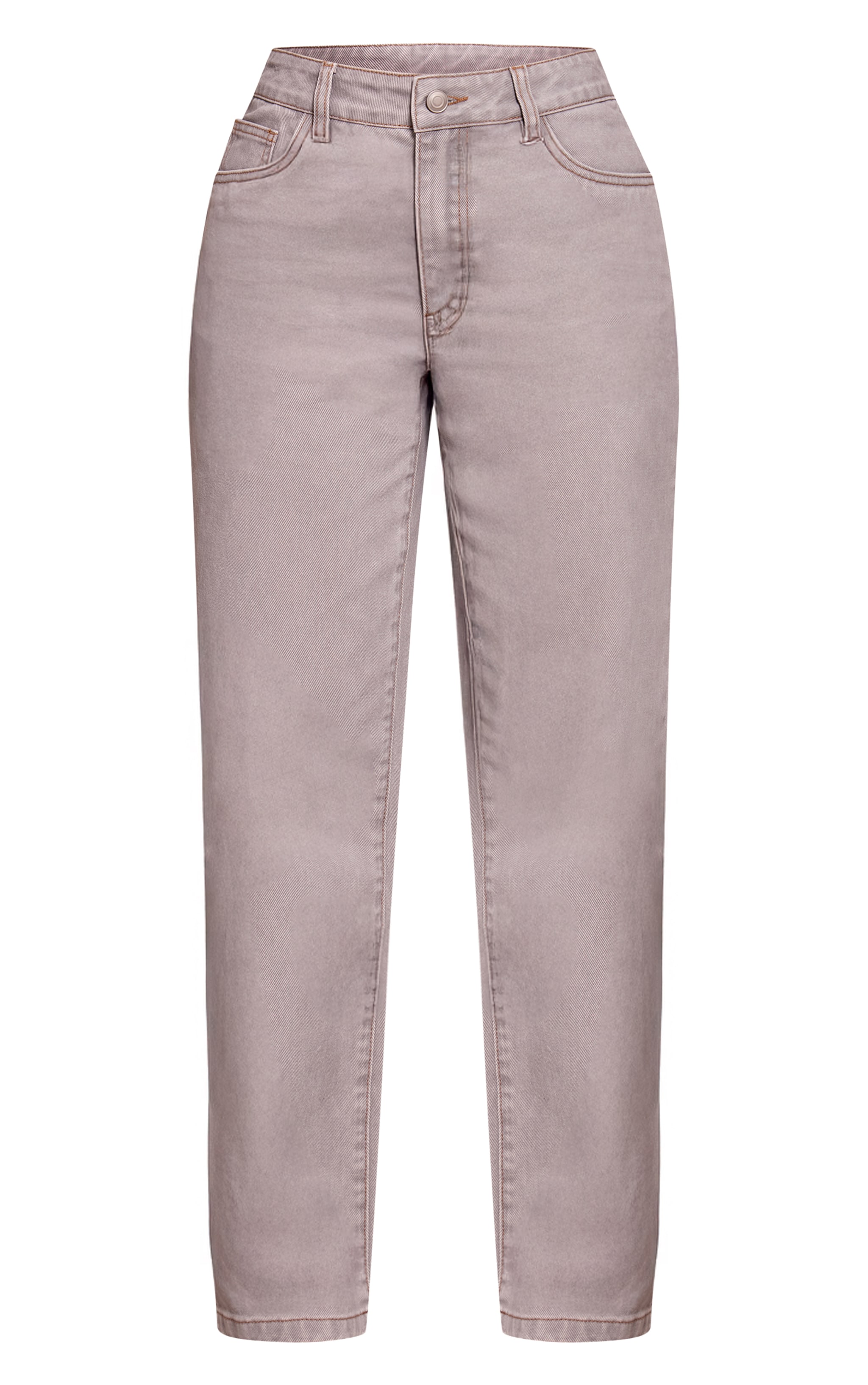 Petite Washed Grey Wide Leg Contrast Stitch Denim Jeans image 5