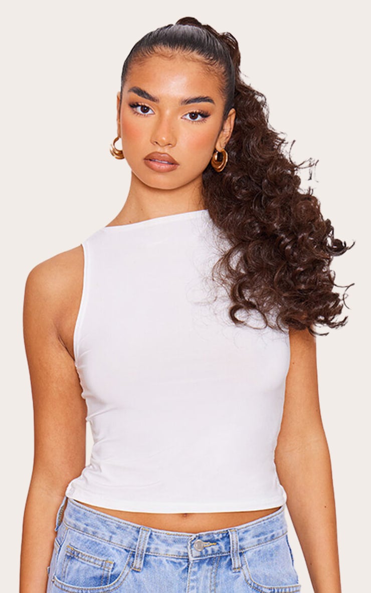 Lullabellz Midi Grande Curly Corkscrew 20" Wraparound Pony Choc Brown image 1