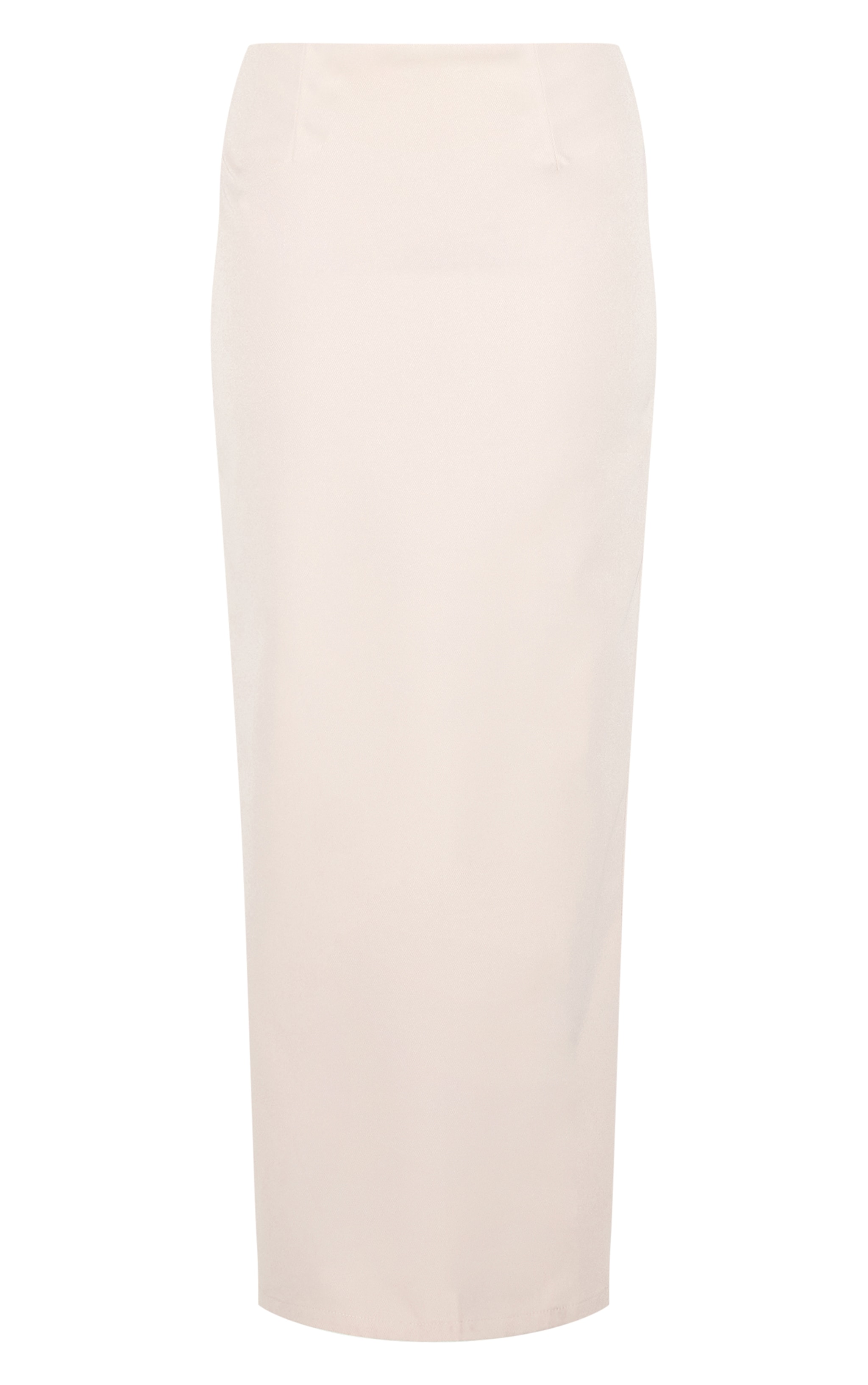 Jupe de tailleur longue droite tissée gris pierre image 5
